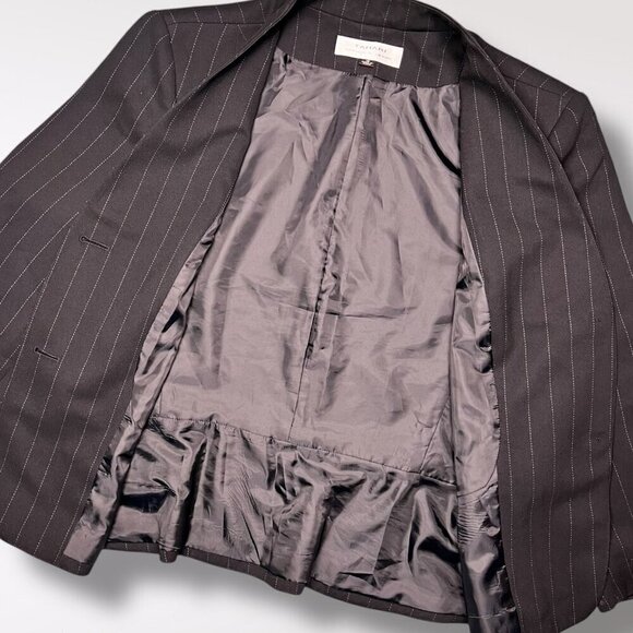 Tahari Arthur S. Levine Pinstripe Blazer Jacket Black Size 18 - Picture 8 of 10